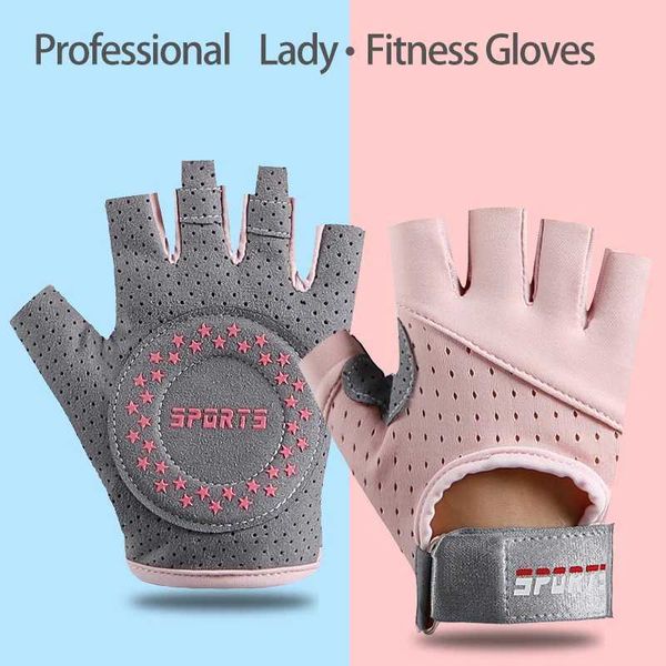 Fitness gloves for women yoga exercise spinning clothing womens training anti slip breathable thin half finger barbell bicycle gloves CL2409