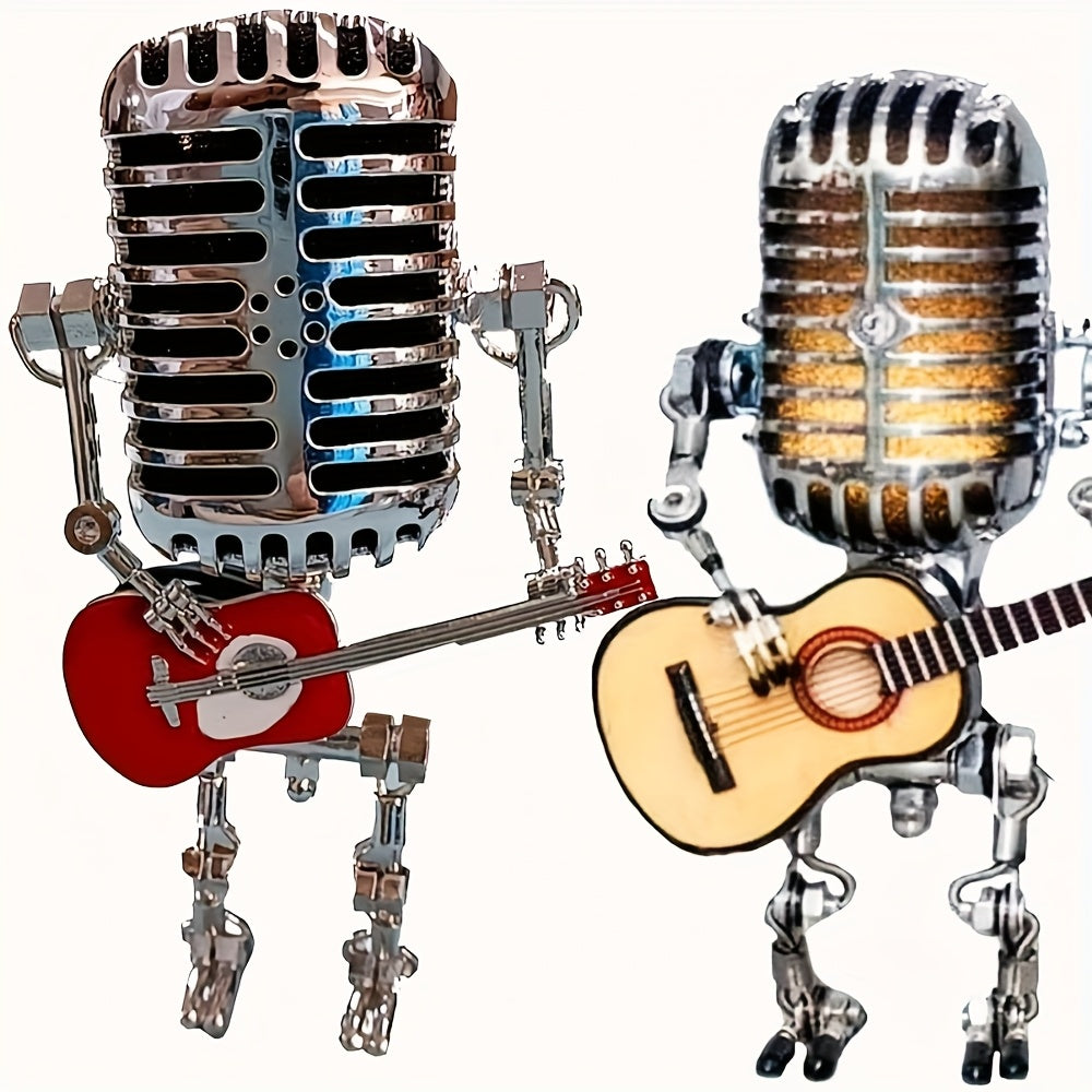 TEMU Microphone Guitar Lamp, Cool Guitar Gifts For Music Lovers And , Usb Plug In Powered, Retro Decorations For Home, Bar, Office