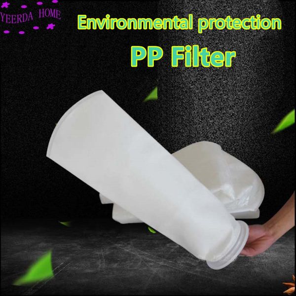 Cooking Utensils wholesal105x380mm PP-Stainless Ring environmental protection Industrial Filter Sock Pocket Bag 0.2-0.5-5-10-25-75-100-200 m