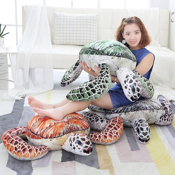Plush Pillows Cushions 2570CM Simulation Lovely Sea Turtle Toys Stuffed Tortoise Animals Dolls Soft Pillow Cushion Home Decor Gift for Kids