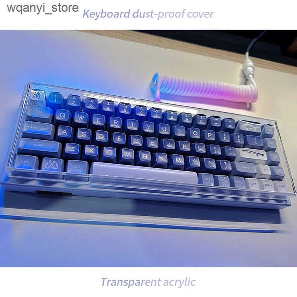 Keyboards Acrylic keyboard cover transparent protective case mechanical keyboard dust cover for 60-61-64 96 98104-108 L240910