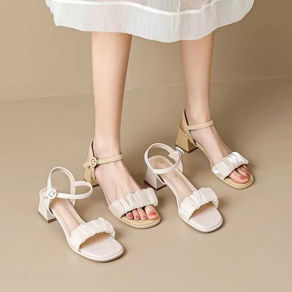 Slippers Sandals 2023 summer womens outerwear sandals Ladies casual high heels fashion design Korean style shoe Career and Walking Wear 41-4