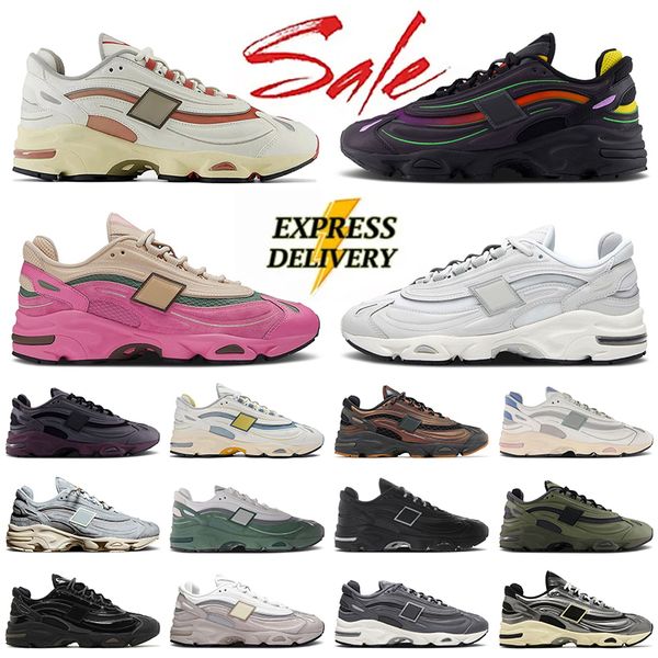 Dhgates Platform Leather 1000 Designer Running Shoes Womens Mens Tan Pink Green Grey Sea Salt Trainers Luxury Silver Metallic Leather Brown