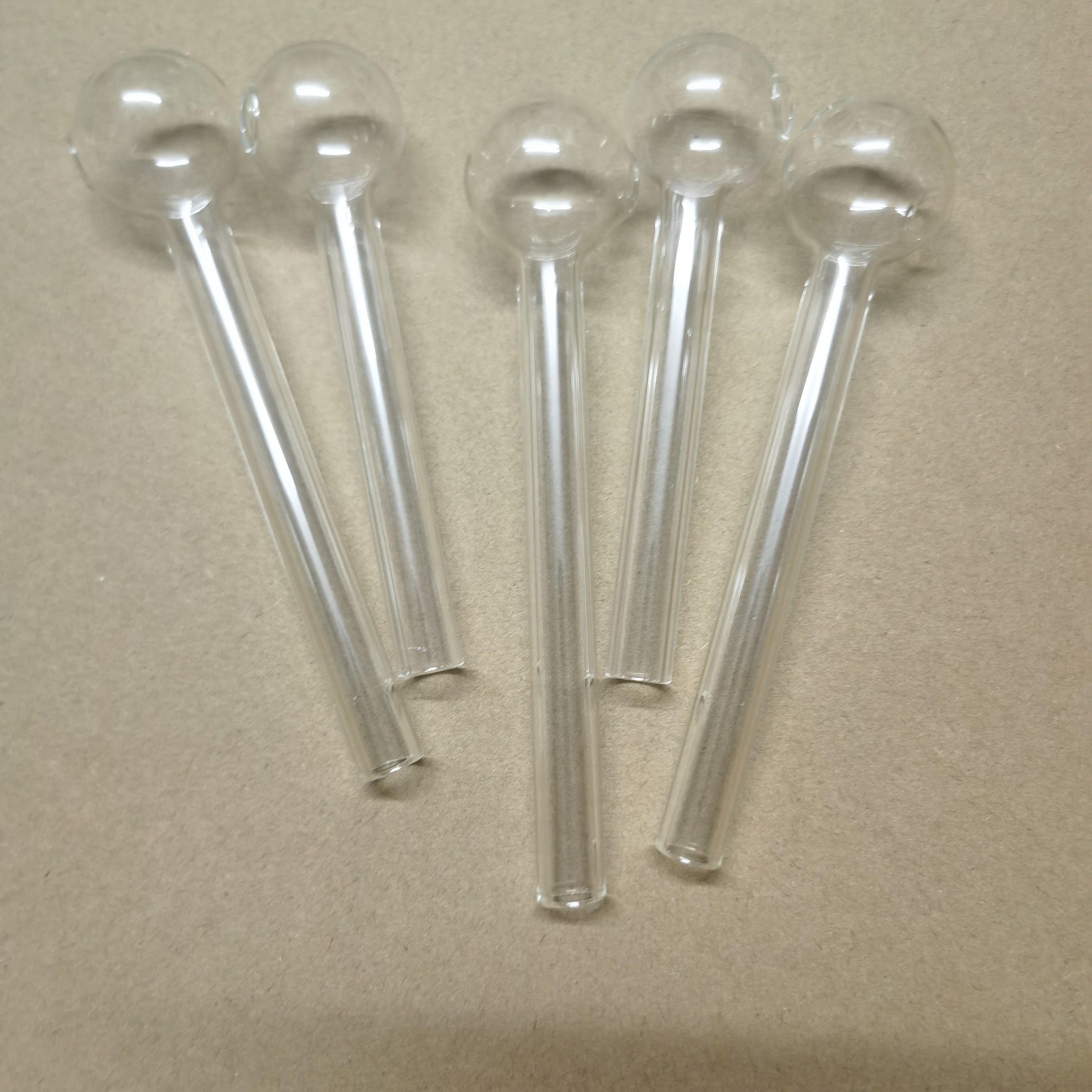 20 Pieces Smoking pipes 4.8Inch 12cm 10cm Clear Pyrex Glass transparent Oil Burner Tube Burning tubes Nail tips