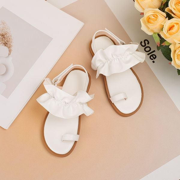 Girl&#039;s Sandals with Lace Lotus Leaf Fairy Sweet Girl&#039;s Slippers