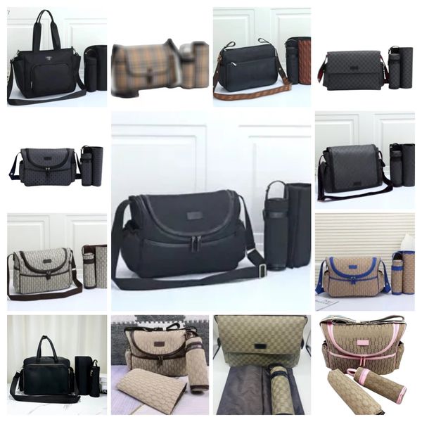 Brand Diaper Bags Waterproof Mummy Diapers Bag infant baby Zipper Brown Plaid Print Sale Backpack Messenger Nappy Stackers Tote Inner Contai