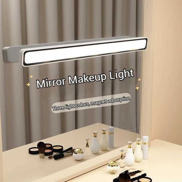 LED Makeup Mirror Light 9W USB Rechargeable Stepless Dimming Vanity Lights Hanging Magnetic Bedroom Night Reading Table Lamps Y240809