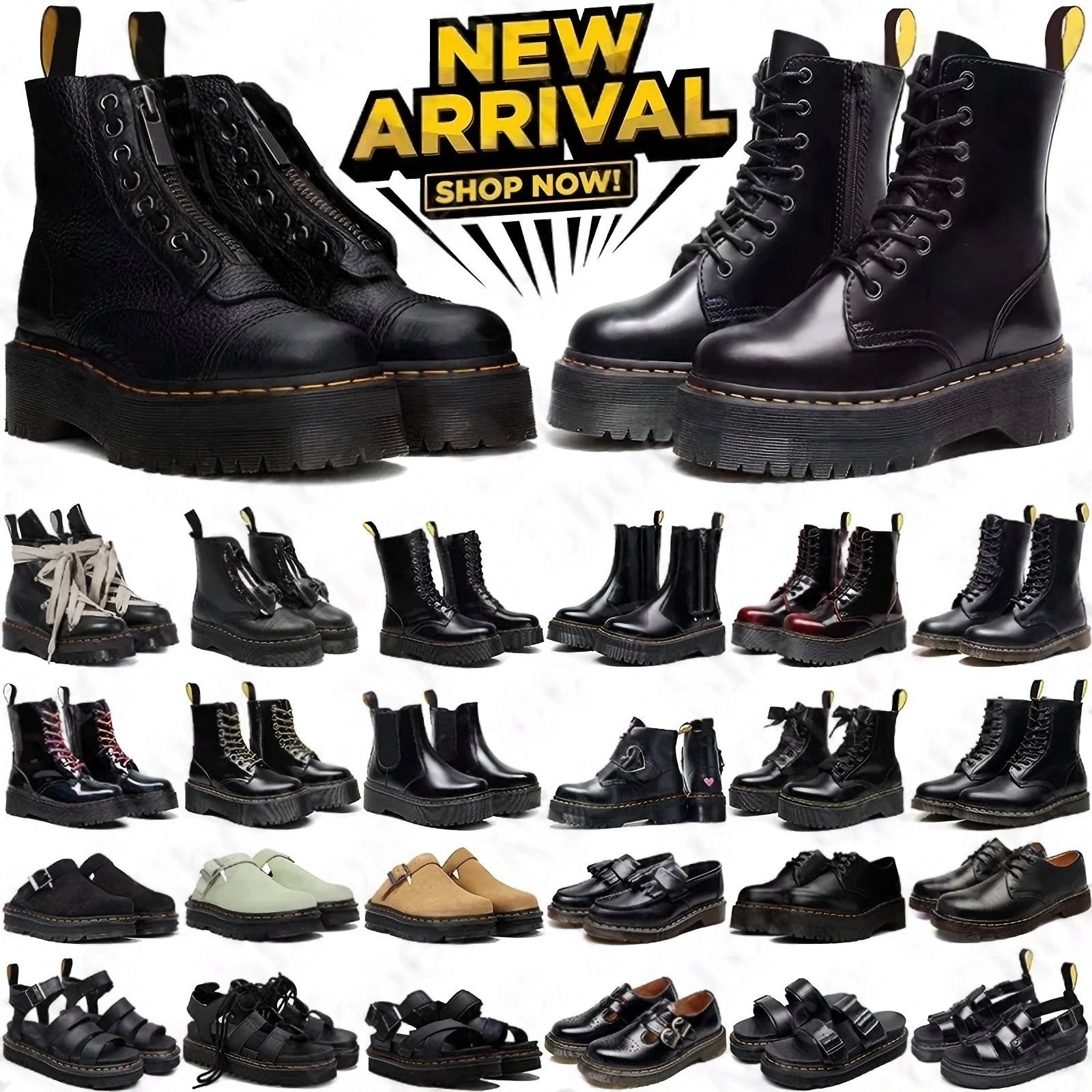 Designer Martin Boots real leather winter snow boot for men women booties sandals smooth black fashion bottom sneakers ankle classic outdoor sandal