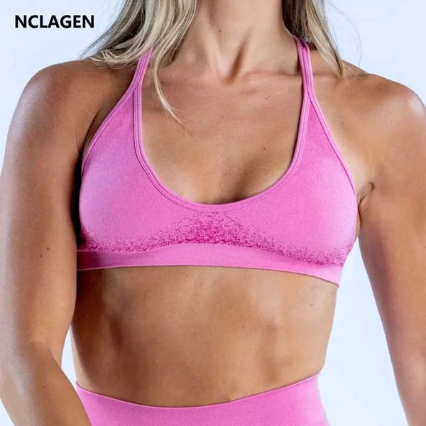 Bras nclagen Ignite Cross Back Sports Sports Sports Sports Top Tampe feminino Running Strap Gym Clothing seco adequado para colheita Top Sex