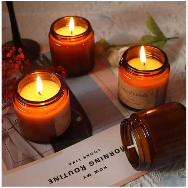 Candles Jars Home Decor Jasmine Lavender Aromatherapy Decoration Scented Candle Cup with Lid Wholesale Romantic for Date WeddingXJ241207