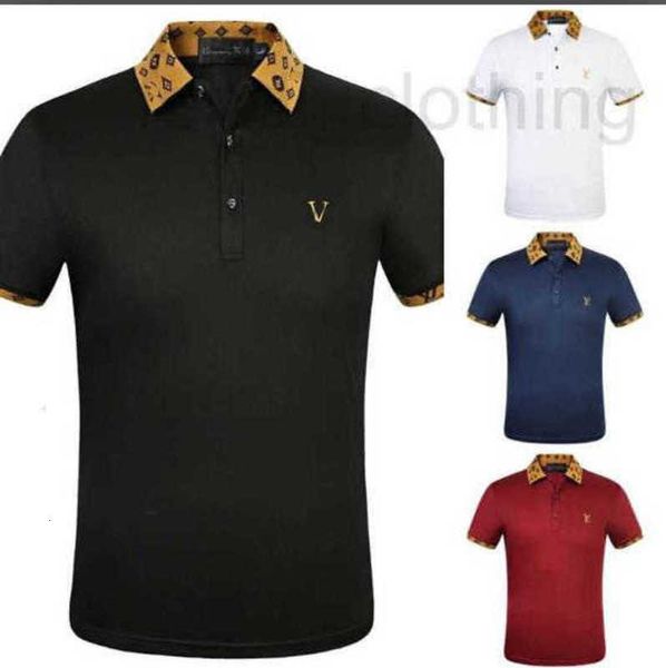 Men&#039;s Polos Designer Brand Polo Shirt for men L letter Pure Cotton Short Sleeved Collar T-shirt Youth Leisure Business Sports England 9