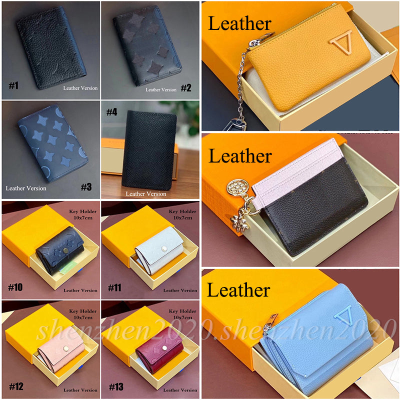 23 Options Premium Leather Mini Card Holder Pocket Card Holders Coin Purse Wallet