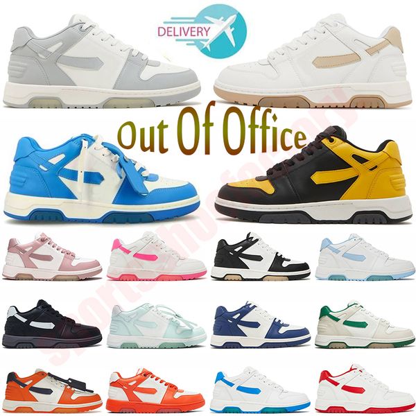2024 Out Of Office Designer Mens Womens Tops Shoes Black Lemon Yellow Grey White Walking Black Navy Blue Grey Pink Beige Plate-forme Dhgate