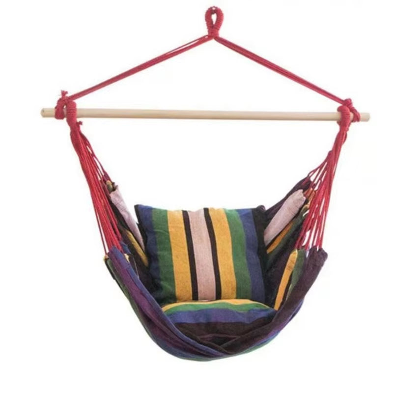 outdoor portable hanging cotton hammock chair swing for camping