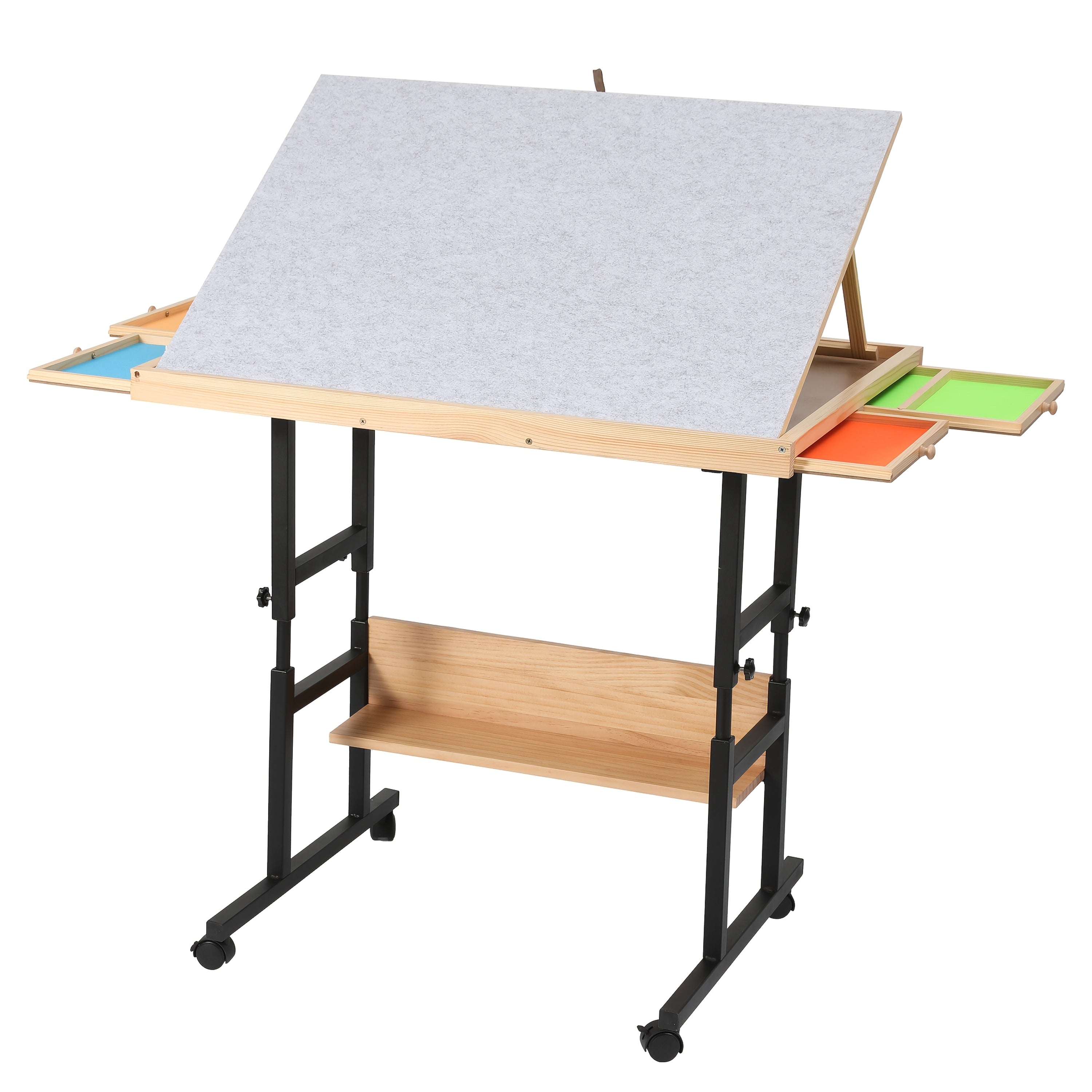 TEMU 1500pcs Table, Puzzle Game, Wooden Rolling Board With Drawers & Protective Cover. Entertainment For Adults, Help To Concentration And Release