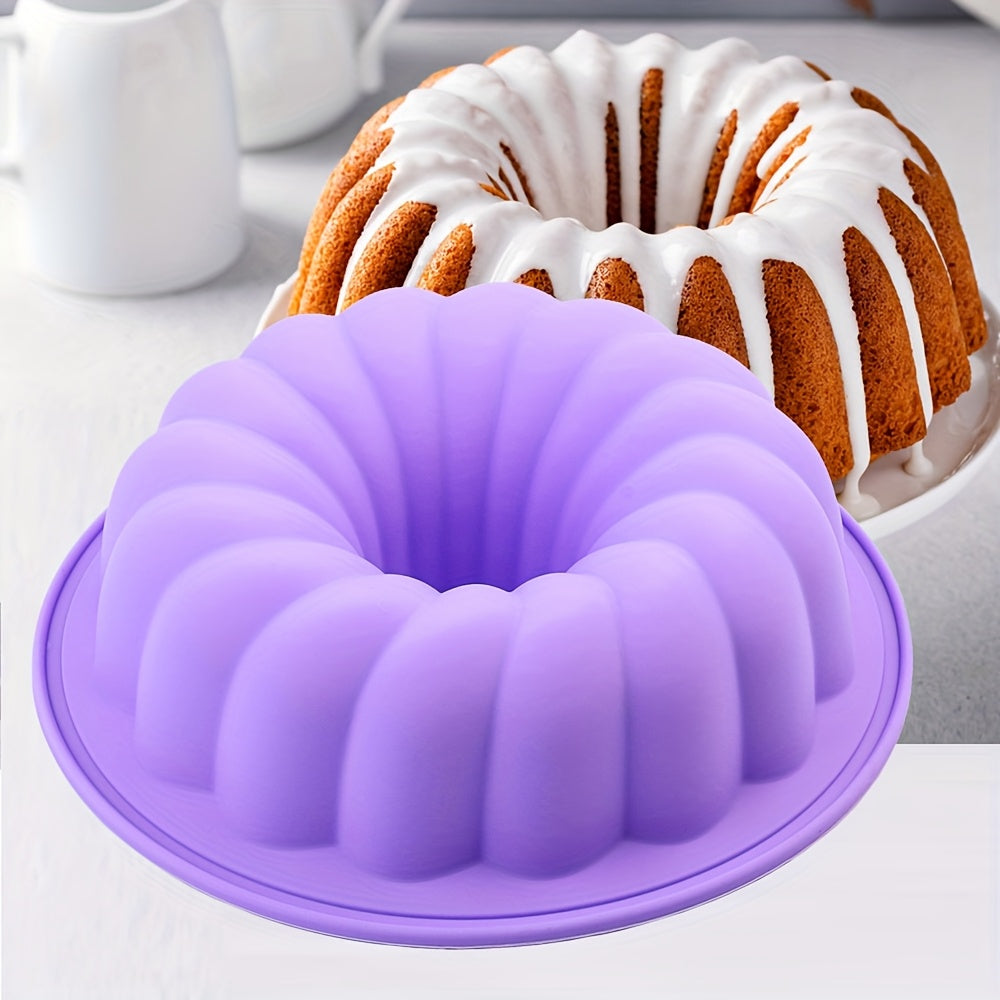 TEMU Silicone Cake Mold 7-8 Inch Medium Round Silicone Molds For Making Cakes, Fruit Pies, Breads, Chocolate Cakes, Etc