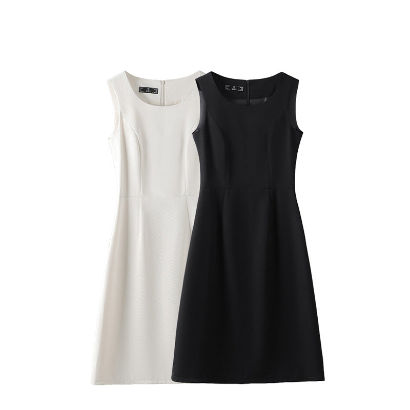 (449) High-end sleeveless vest dress for women, new summer style, suit base, Hepburn style suspenders, little black dress
