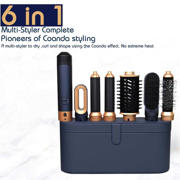 New 6 in 1 Hair Styler With Curling Iron Hair Straightener With Hair Brush Hairdryer For Hair Dryer Air Wrap Hair Multi StylerXJ241021