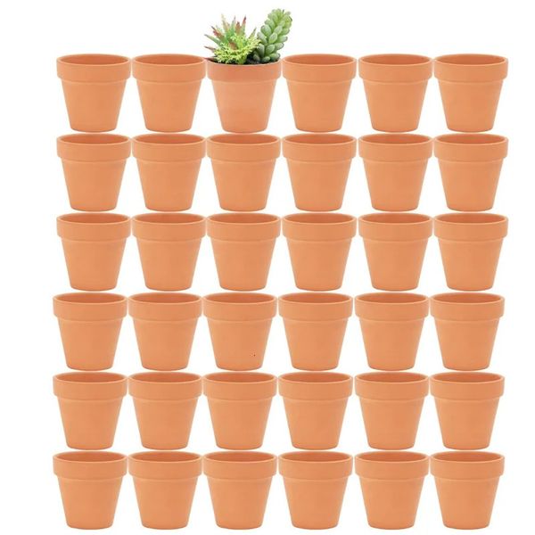 36 Terra Cotta 1.9-inch clay pottery plant cactus pots with drainage holes - perfect for plants and crafts 241125