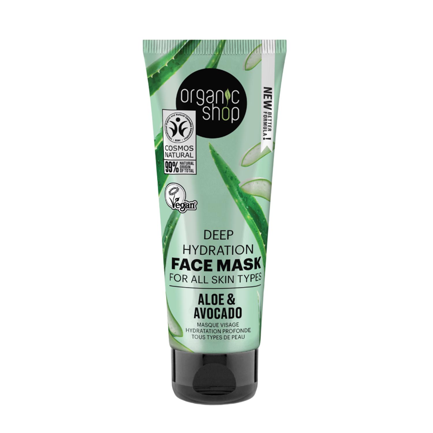 Organic Shop Aloe Deep Hydration Face Mask Alle hudtyper 75ml