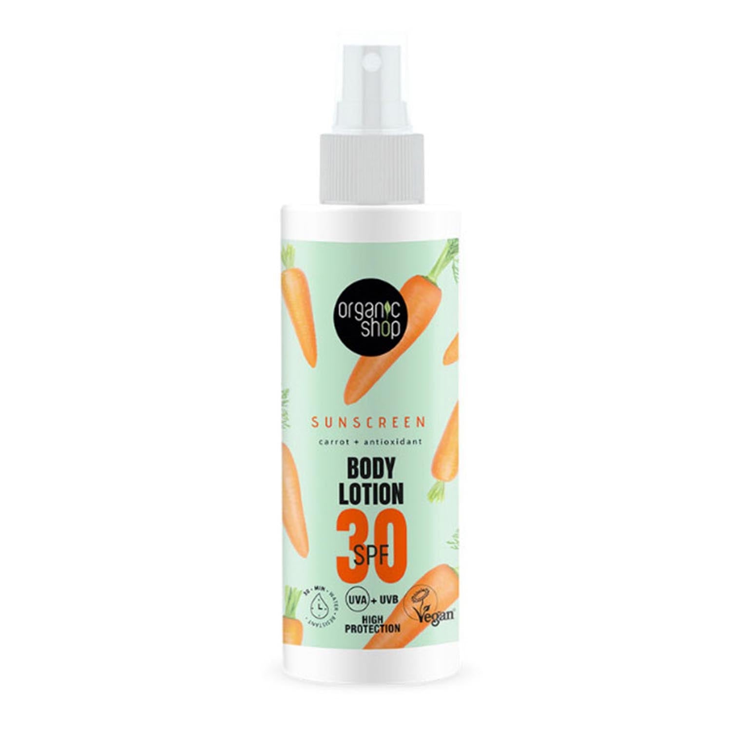 Organic Shop Carrot Body Lotion Spf30 150ml