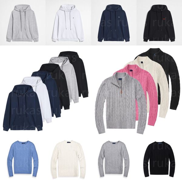 Mens Designer Sweater Shirts Thick Half Zipper High Neck Warm Pullover Slim Knit Knitting Jumpers Cotton Sweatshirt M-2XL EUR