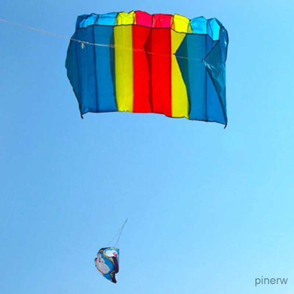 Acessórios para pipa Acessórios de pipa 3d software de paraquedas de pântano Rainbow Power Power Kite Cometa Gigante Popa para S Fácil de Vo
