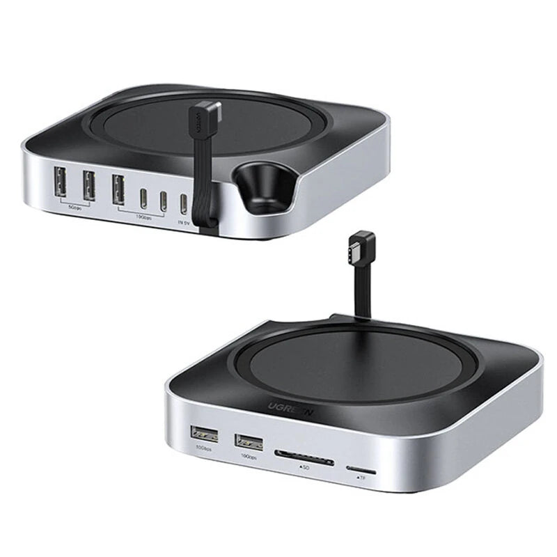 UGREEN CM841 for Mac Mini 11-in-1 Docking Station with M.2 NVMe SSD Slot 10Gbps USB-A Hub 3.5MM SD TF Card Reader Expans