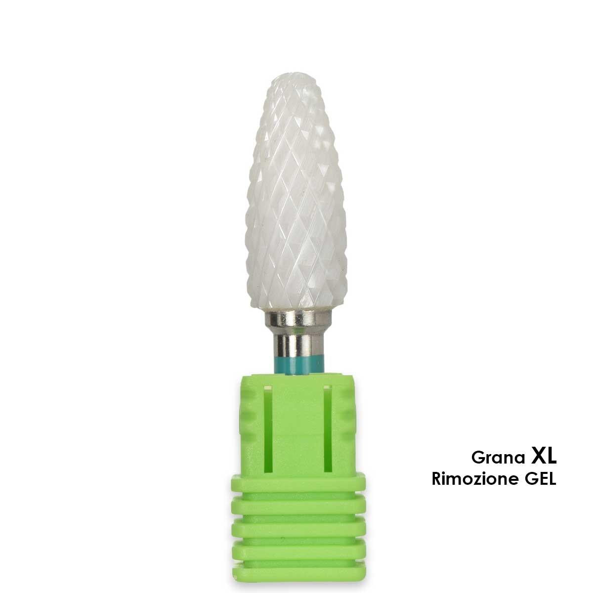 Melcap shark shape ceramic cutter tip xl grain for gel removal