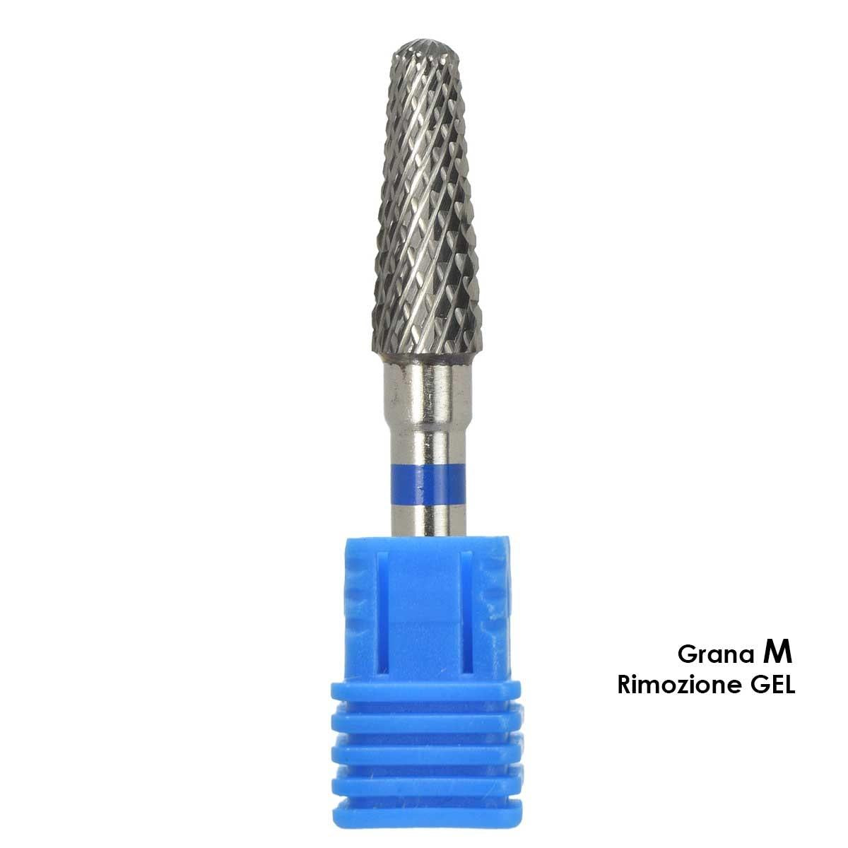 Melcap cone-shaped steel cutter tip, grain size M for gel removal