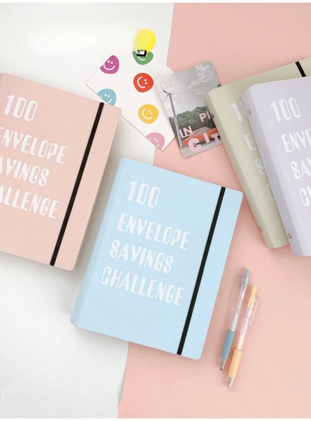 A5 100 Envelope Challenge Loose Leaf Binder Notebook Inner Core Cover Note Book Journal Planner Office Stationery Supplies