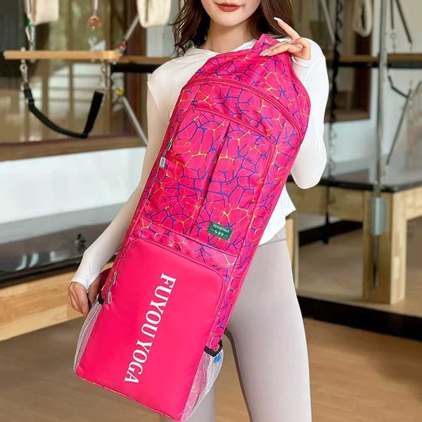 Yoga Pilates Mat Bag Waterproof Yoga Mat Handbag Large Capacity Zippered Pocket-Mesh Pocket-Handle Suitable for Women W240906