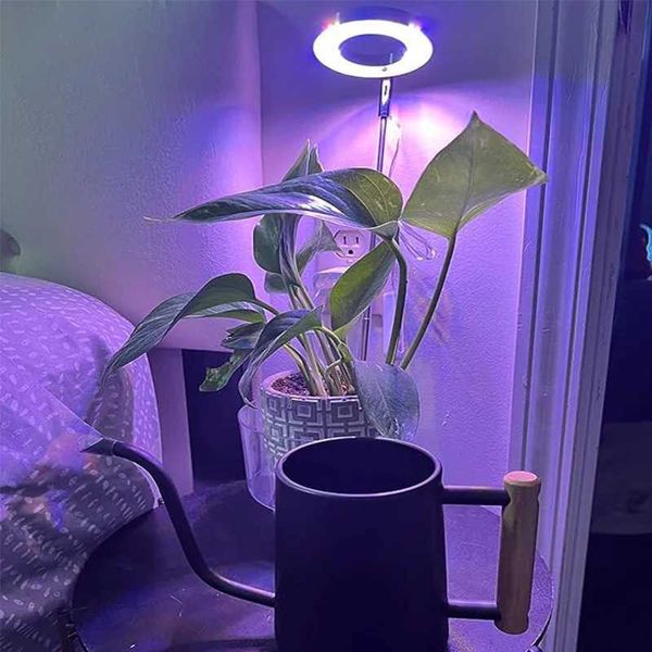 LED Ring Grow Light Full Spectrum Growing Lamp withTimer Height Adjustable Dimmable Growth Lights for Indoor Plants Phytolamp Y240816