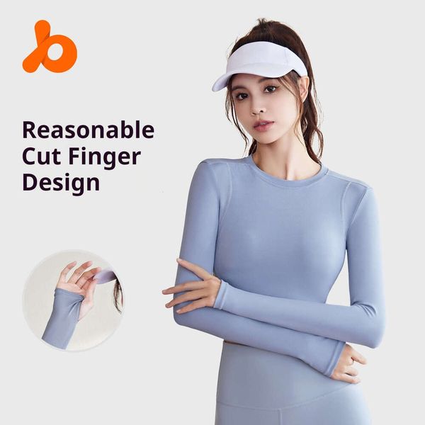 Internet celebrity sports and fitness top, women&#039;s running gym, elastic tight fitting yoga suit, long sleeved t-shirt H0018-W-14