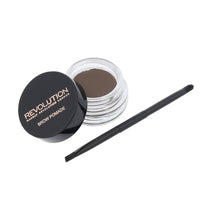Makeup Revolution Pommade à sourcils avec pinceau double extrémité marron foncé
