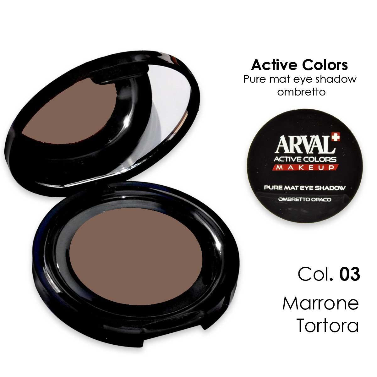 ARVAL Pure mat eyeshadow nr 03 - matowy cień do powiek w kolorze gołębiego brązu