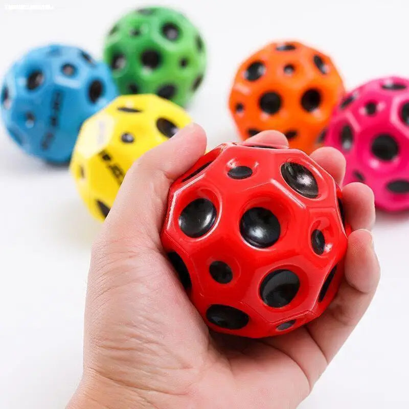 6.3cm Bouncy Balls Rubber High Bouncing Balls for Kids Sensory Fidget Toys Stress Relief Hole Ball Sports Training Ball Outdoor Games 043