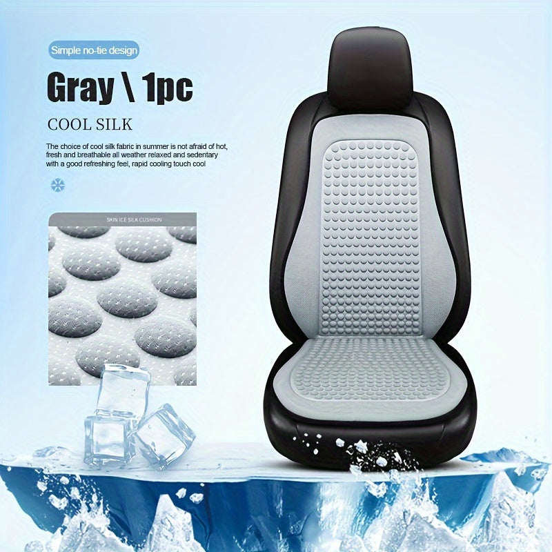 TEMU Breathable Cooling Car Seat Cushion - Fit Front Seat Cover For All , Comfortable & Fabric, , No-tie Design