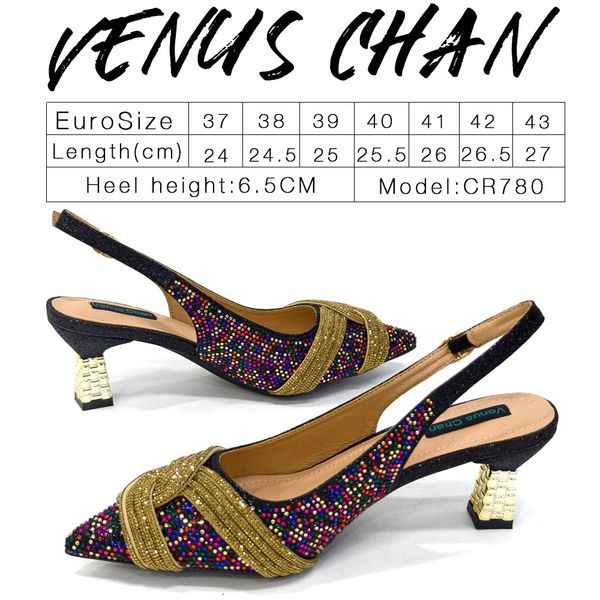 Chan Pointed-Toe Venus Pumps: Black Hollow Design with Fashion 3D Bag Charm Rhies for Parties 4