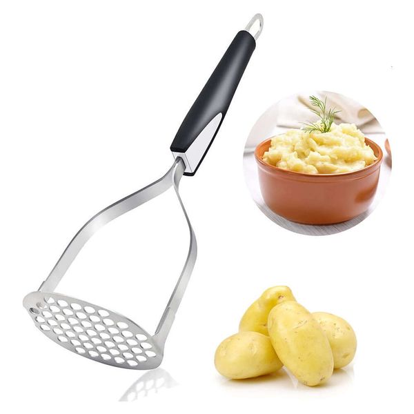 Stainless Steel Potato Masher for Kitchen, Heavy Duty Avocado Bean Fruit Mashing Tool, Easy Clean Kitchen Gadgets 1PC