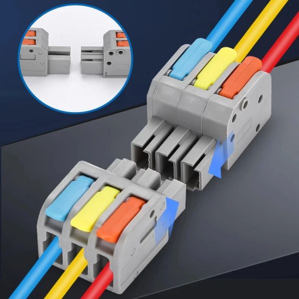 Male female docking Mini Quick Wire Connector Universal Compact Electrical Wiring Connectors Push-in Conductor Terminal Block