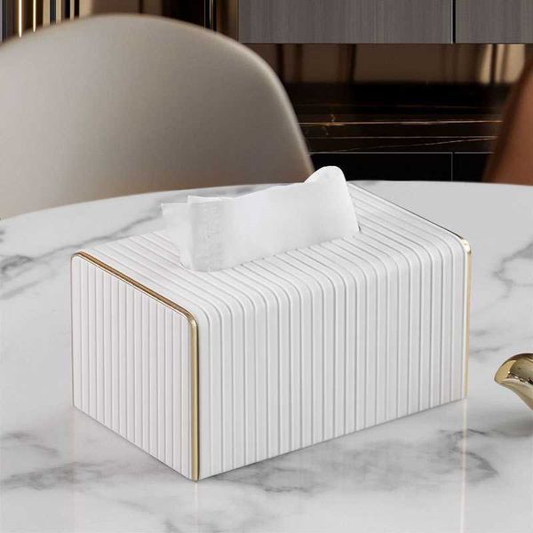 Tissue Boxes Napkins Luxury Golden Tissue Boxes Storage Napkin Holder Kitchen Tissue Box Square Shaped Container Plastic Craft Desktop Paper