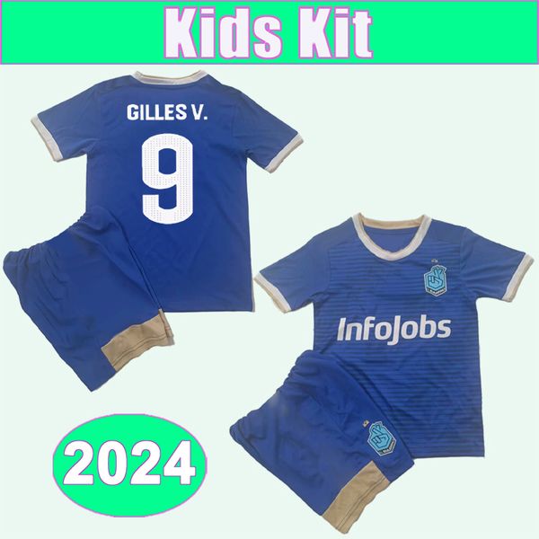 2024 El Barrio KINGS kids kit Soccer Jerseys GILLES V. Home Blue Football Shirts Short Sleeve Aldult Uniform