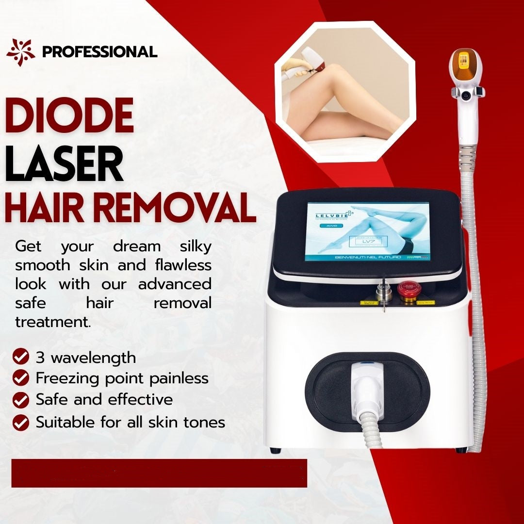 Permanent Hair Removal Laser Machine with 808nm Diode Technology Offering Fast, Efficient and Pain-Free Treatments for Beauty Clinics