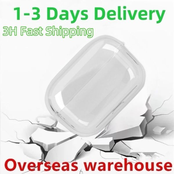 US And EU Warehouse For Airpods pro 2 4 air pods 2 3 4 Earphones Bluetooth Headphone Accessories Solid Transparent Cover Wireless Charging B