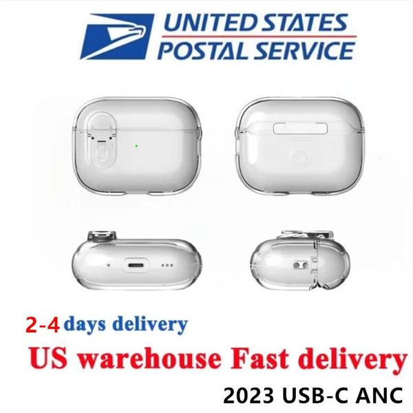 US Stock For Airpods pro 2 airpod 2 3 Headphone Accessories Solid Silicone Cute Protective Earphone Cover 3nd generation Wireless Charging S