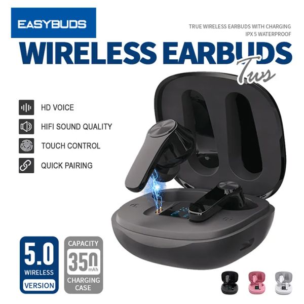 Wireless Earbuds Earphones Hifi Stereo Noise Cancelling Sport Headset Waterproof Headphones for 11 12 with Digital Charging Box