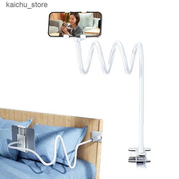 Cell Mounts Holders Desk Clamp Phone Holder For Bed 360-degree Rotation Flexible Long Arm Mobile Live Streaming Bracket Fits Tablets J241217