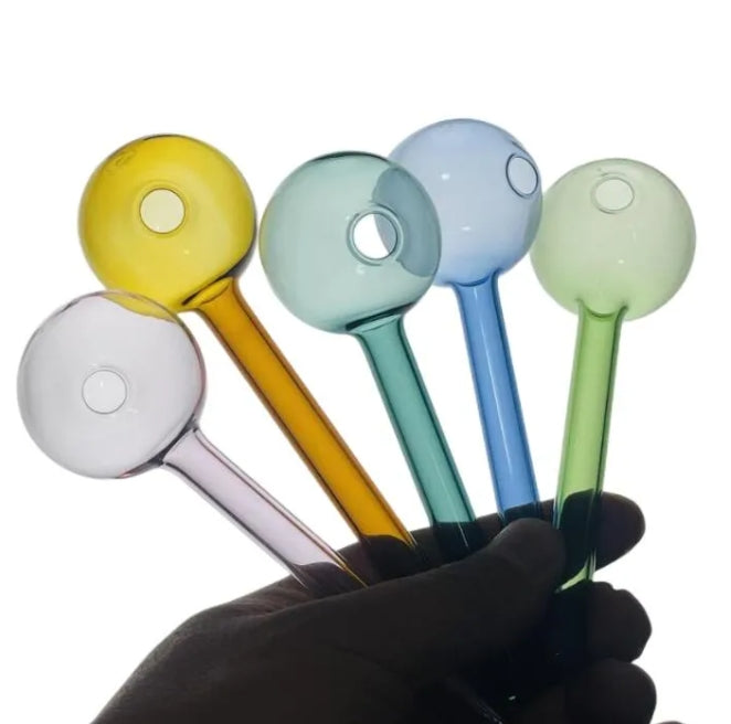 40mm ball Pyrex Glass Oil Burner Pipe Clear Color quality pipes transparent Great Tube tubes Nail tips