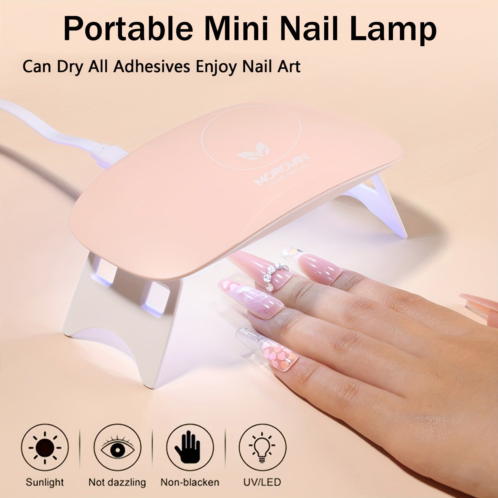 TEMU Morovan 5w Mini Nail Lamp - Fast- Gel Polish Dryer For Home & Salon -portable Nail Lights | Trendy Stuff - Gift